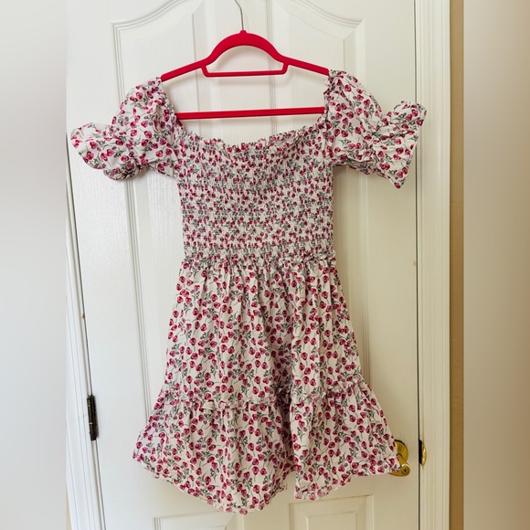 Topshop Floral White and Pink Mini Dress US Women’s Size 8 Pretty Summer Dress - Picture 4 of 10